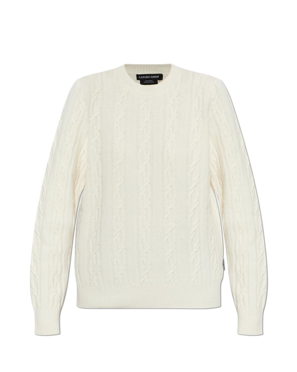 Canada Goose White Wool Sweater 'Habel Crew'