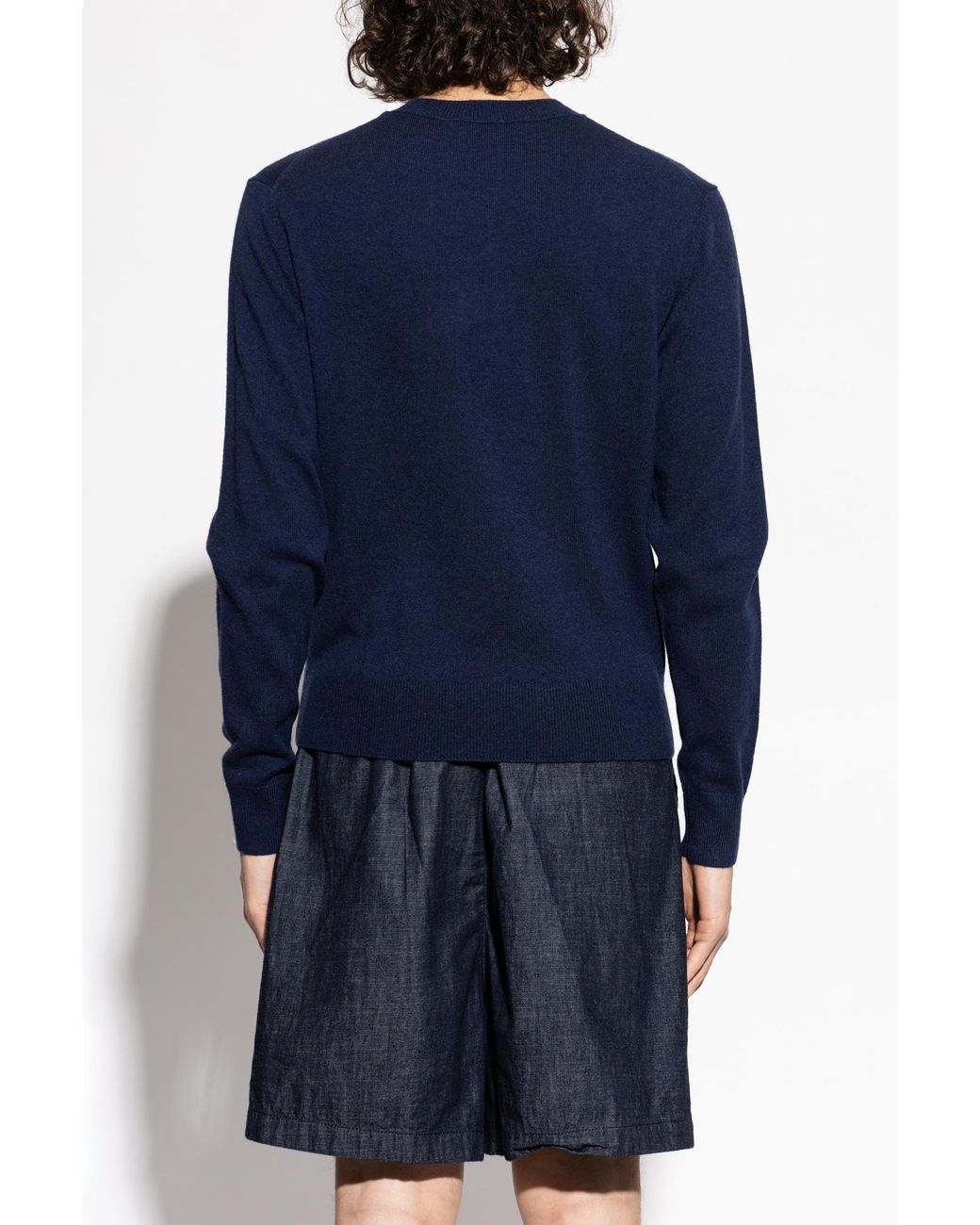 Acne Blue Wool Sweater for men