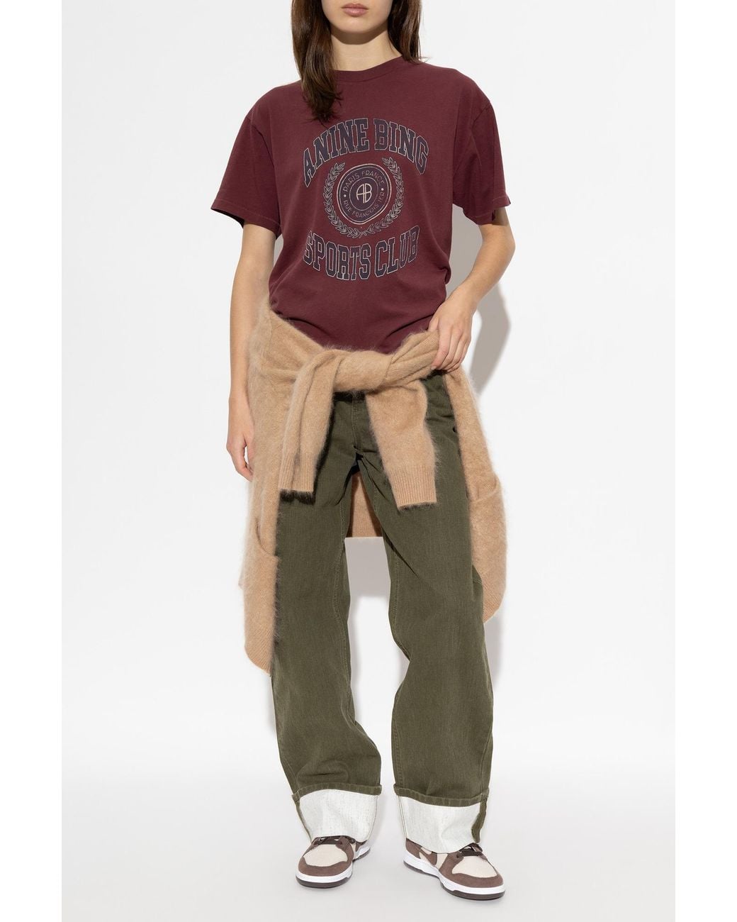 Anine Bing Red T-Shirt 'Cade'