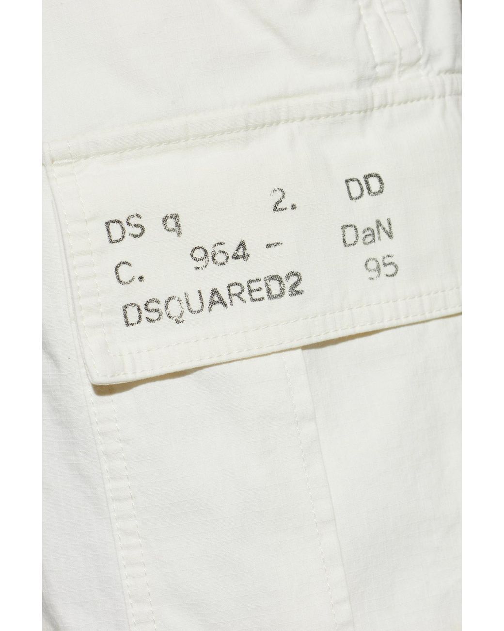 DSquared² White Cargo Shorts for men