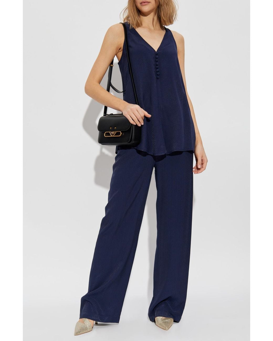 Emporio Armani Blue Trousers From The Sustainability Collection