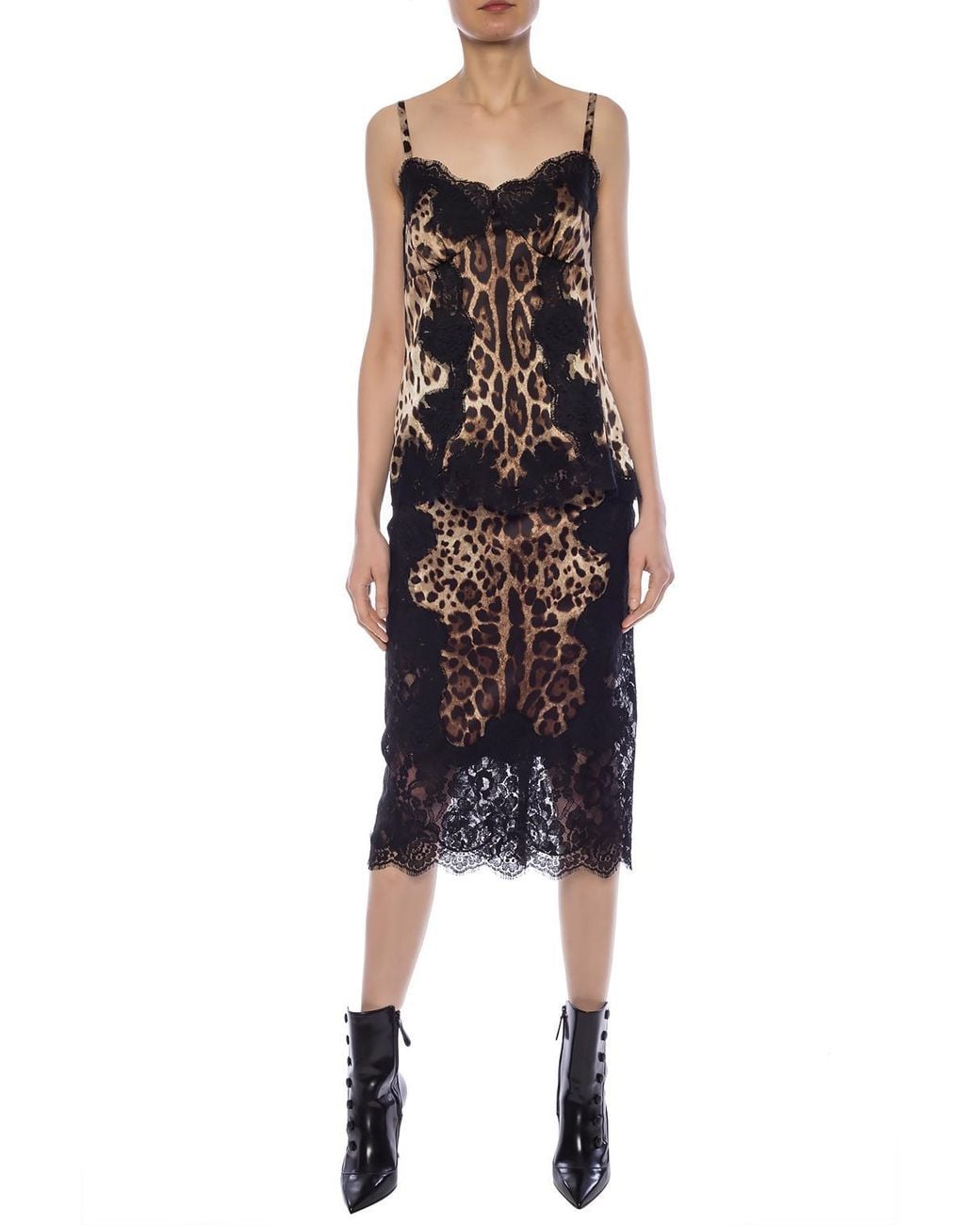 Dolce & Gabbana Black Lace-trimmed Top