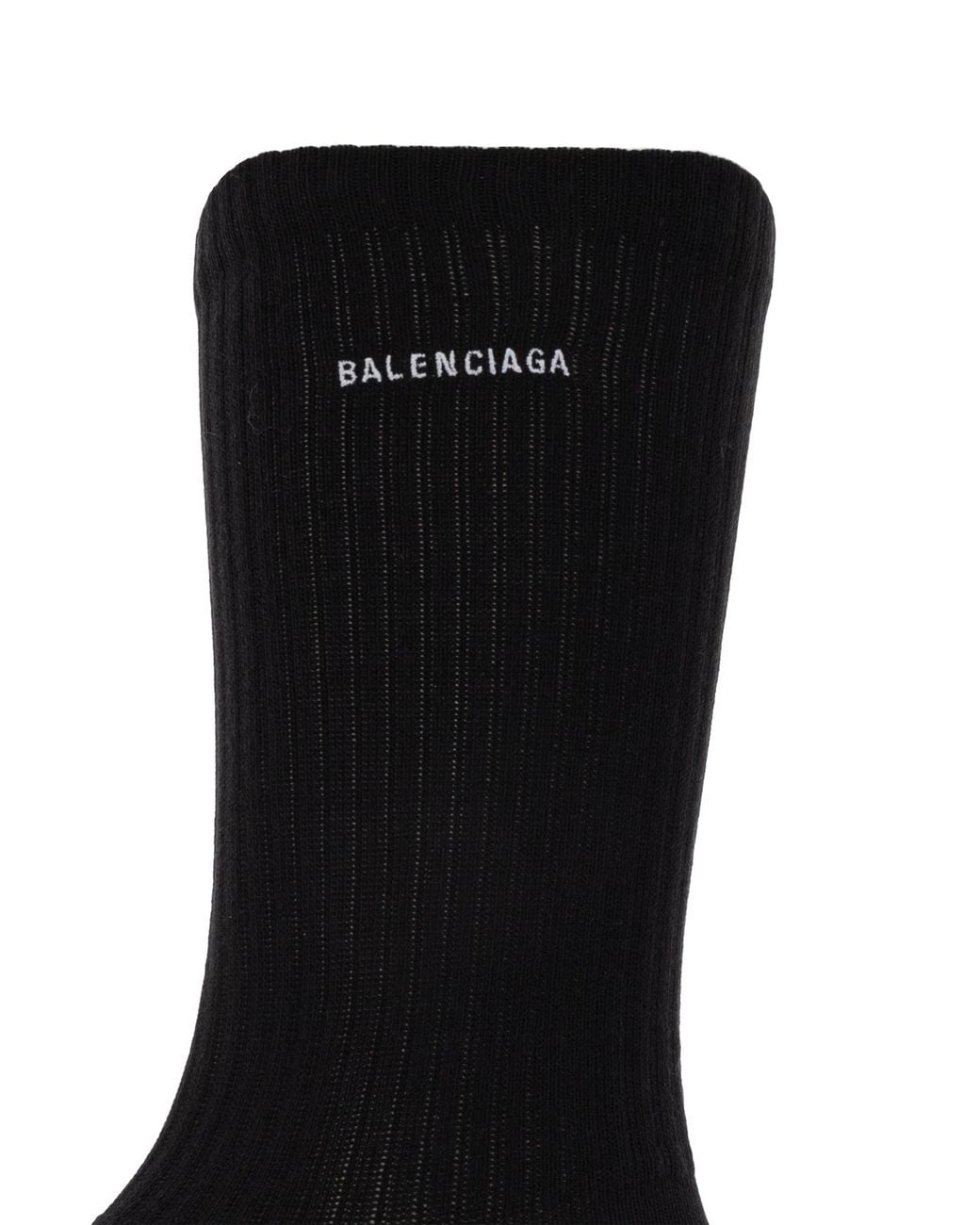 Balenciaga Black Logo Socks for men