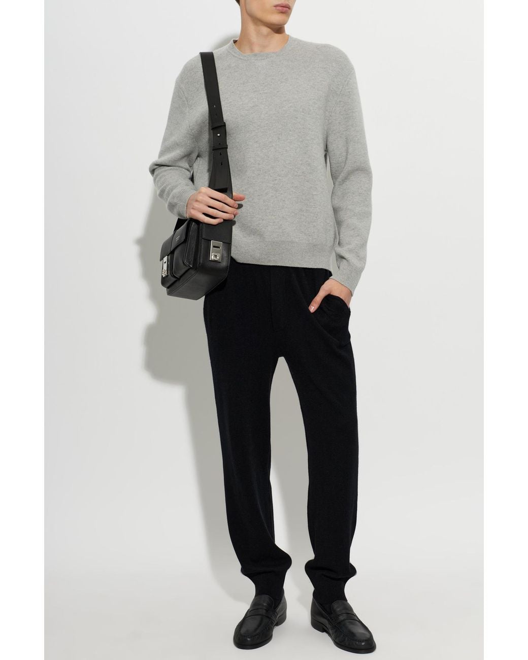 Lisa Yang Gray Cashmere Sweater 'Edmond' for men