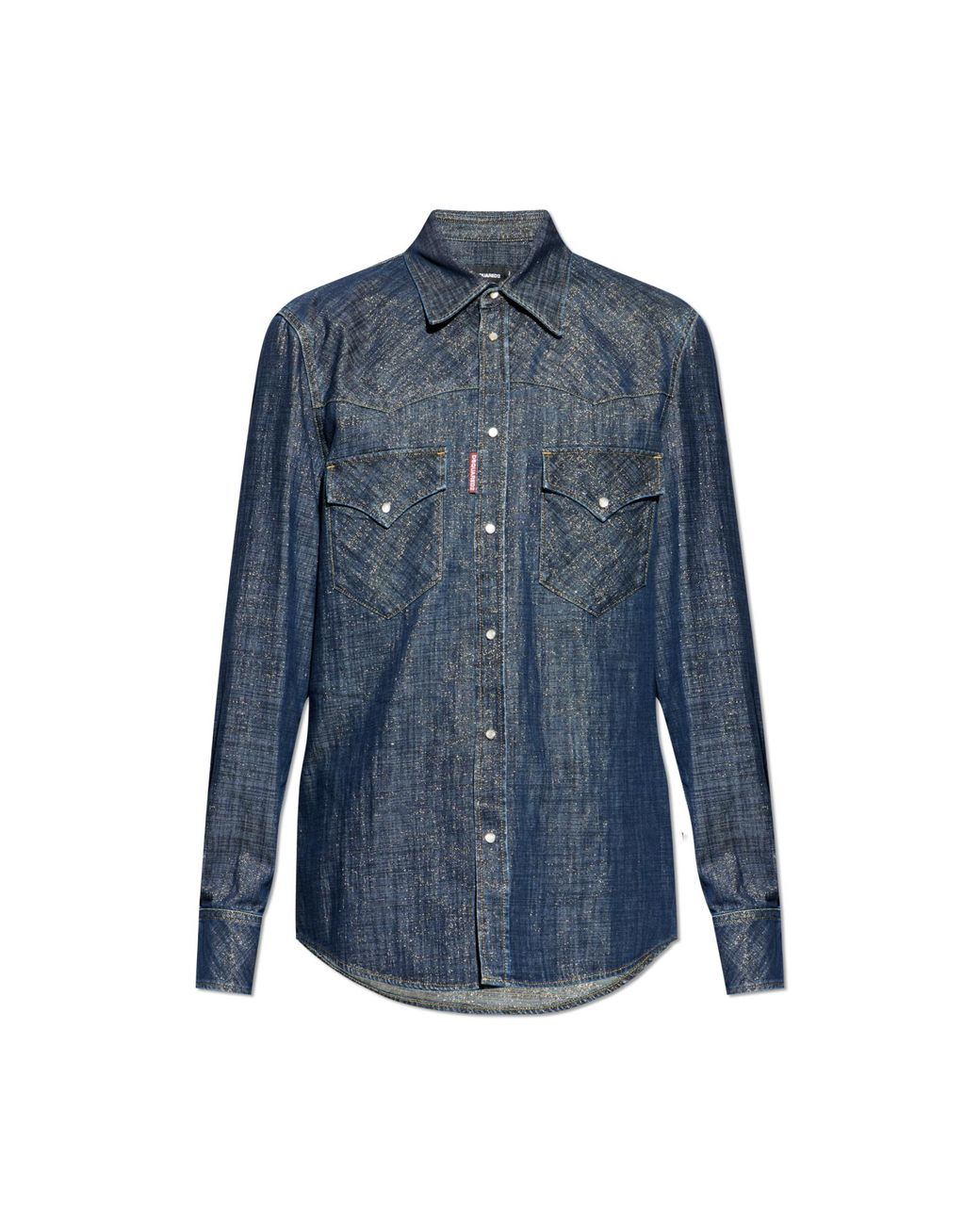 DSquared² Blue Shirt With Lurex Thread for men