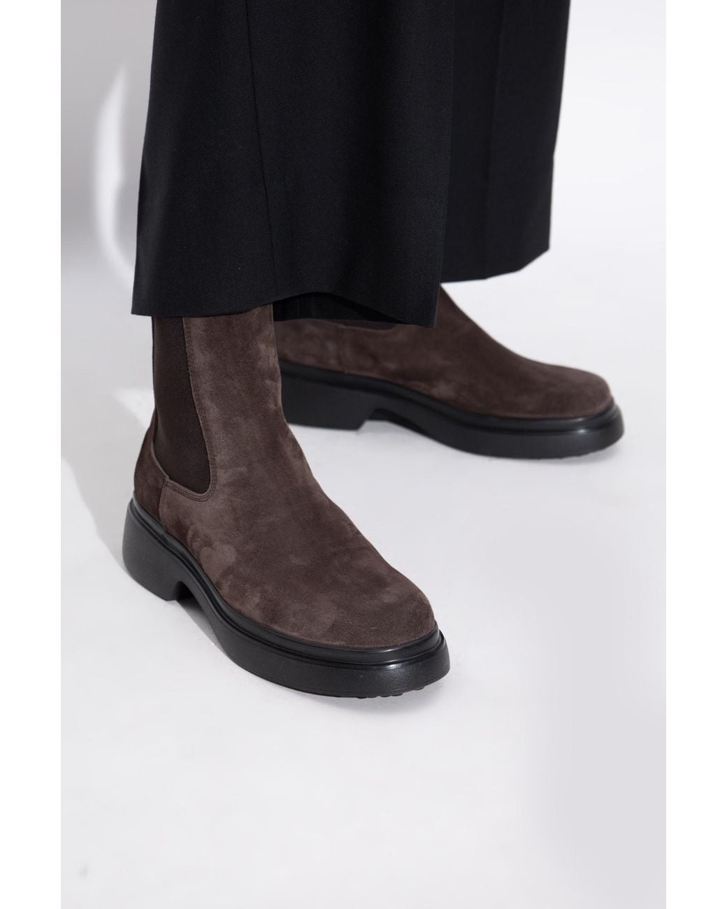 Tod's Black Suede Chelsea Boots