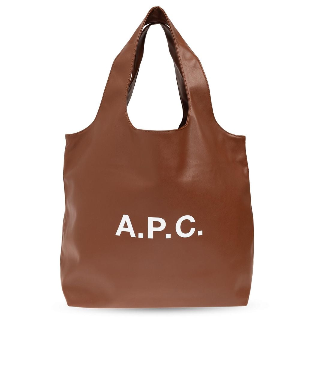 A.P.C. Brown Shopper Bag With Logo
