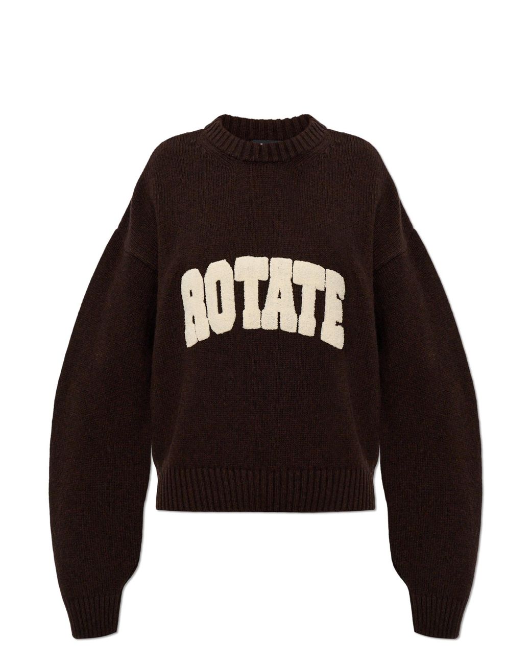 ROTATE BIRGER CHRISTENSEN Black Wool Sweater With Logo
