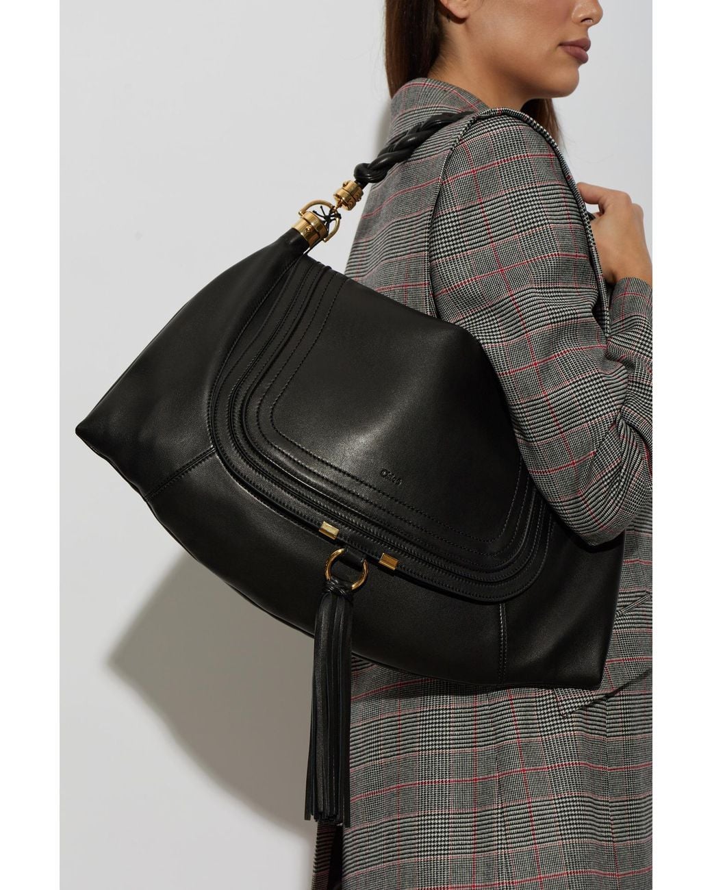 Chloé Black 'Marcie Medium' Shoulder Bag
