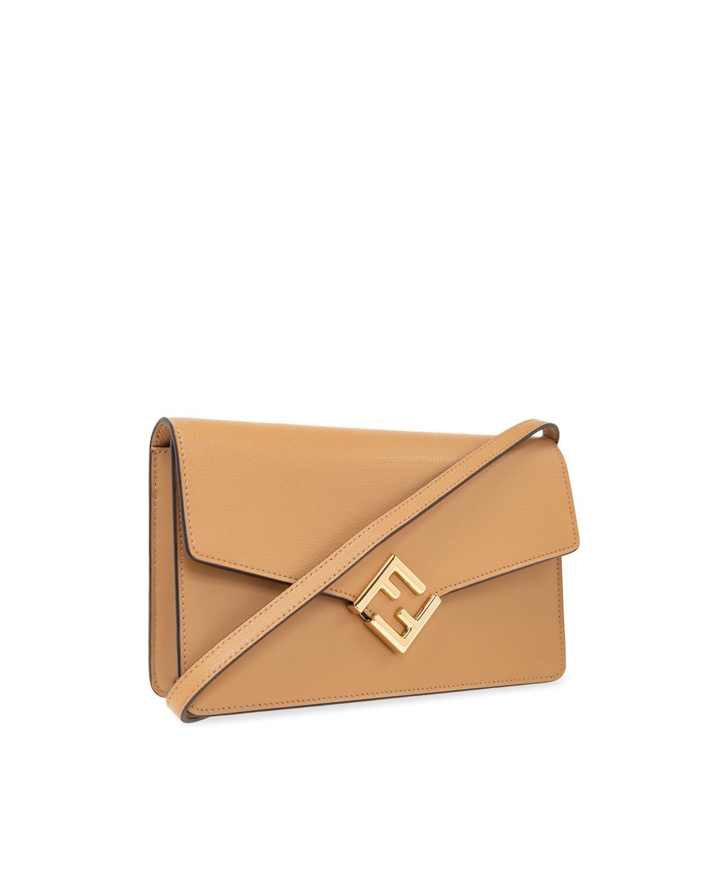 Fendi 'ff Diamonds' Wallet With Chain in Natural | Lyst