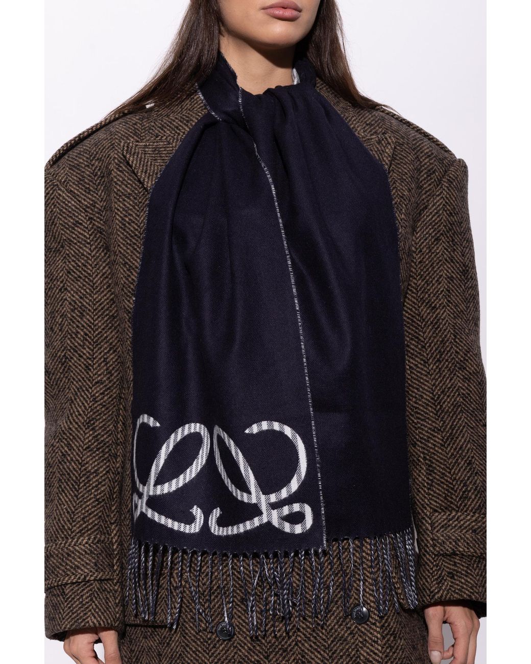 Loewe Blue Logo Scarf