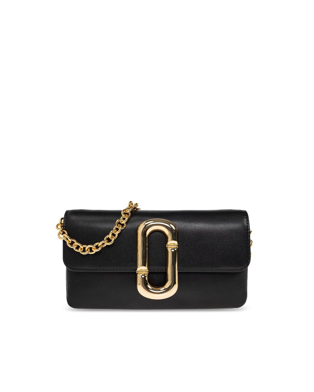 Marc Jacobs Black Leather Crossbody Bag With Logo
