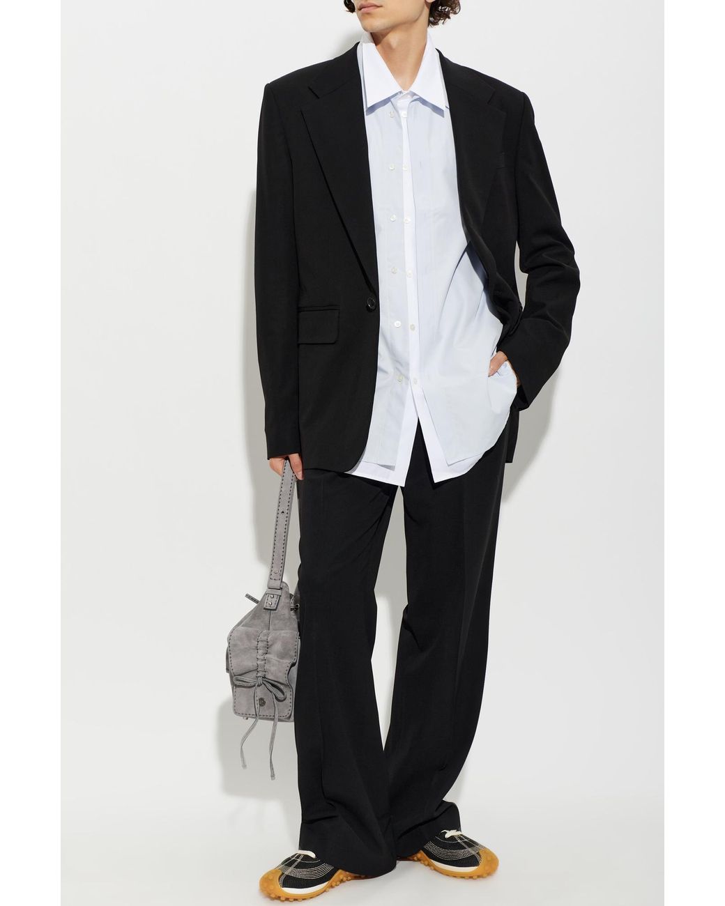 Acne Black Single-Vent Blazer for men