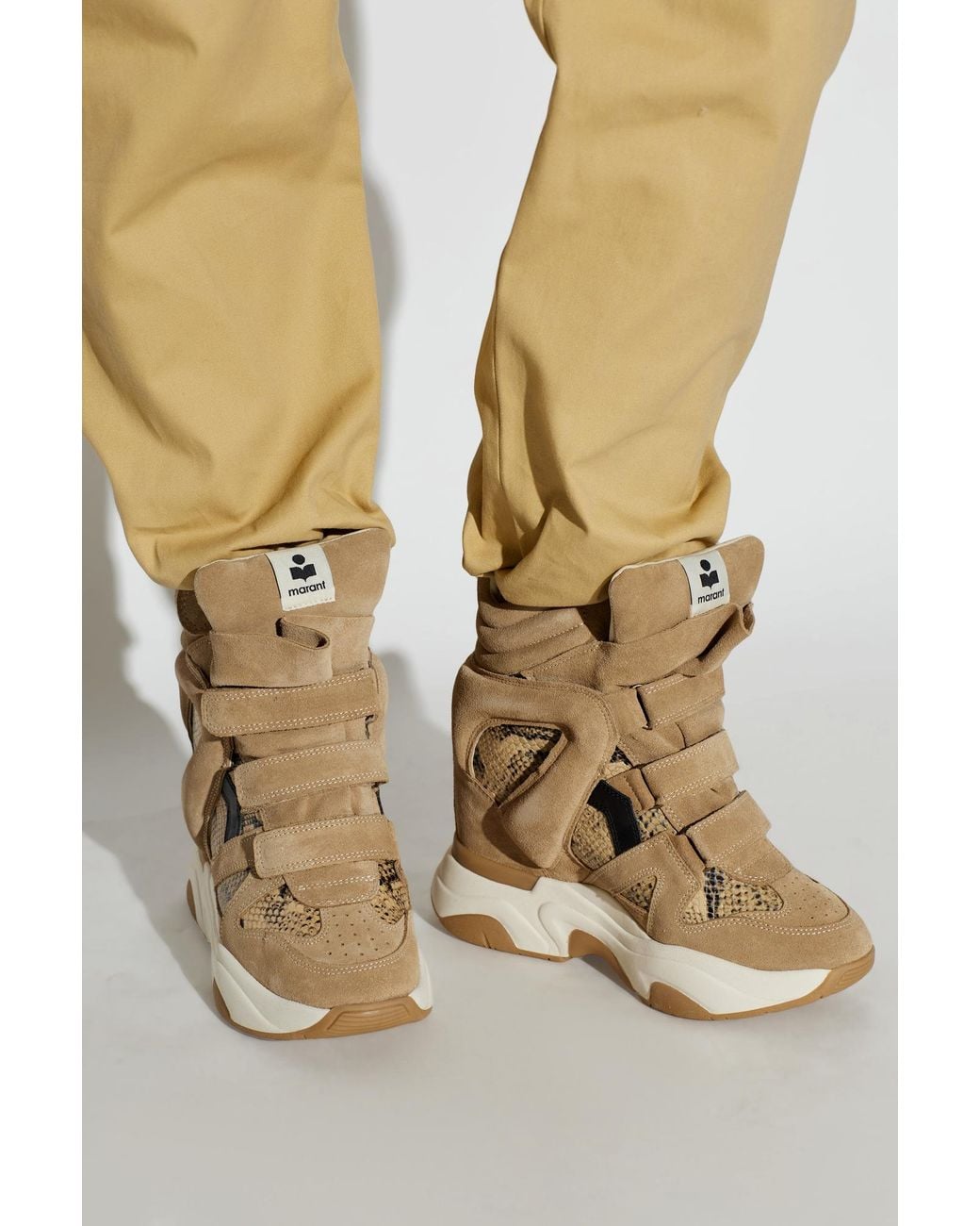 Isabel Marant Natural Wedge Sneakers 'Balskee'