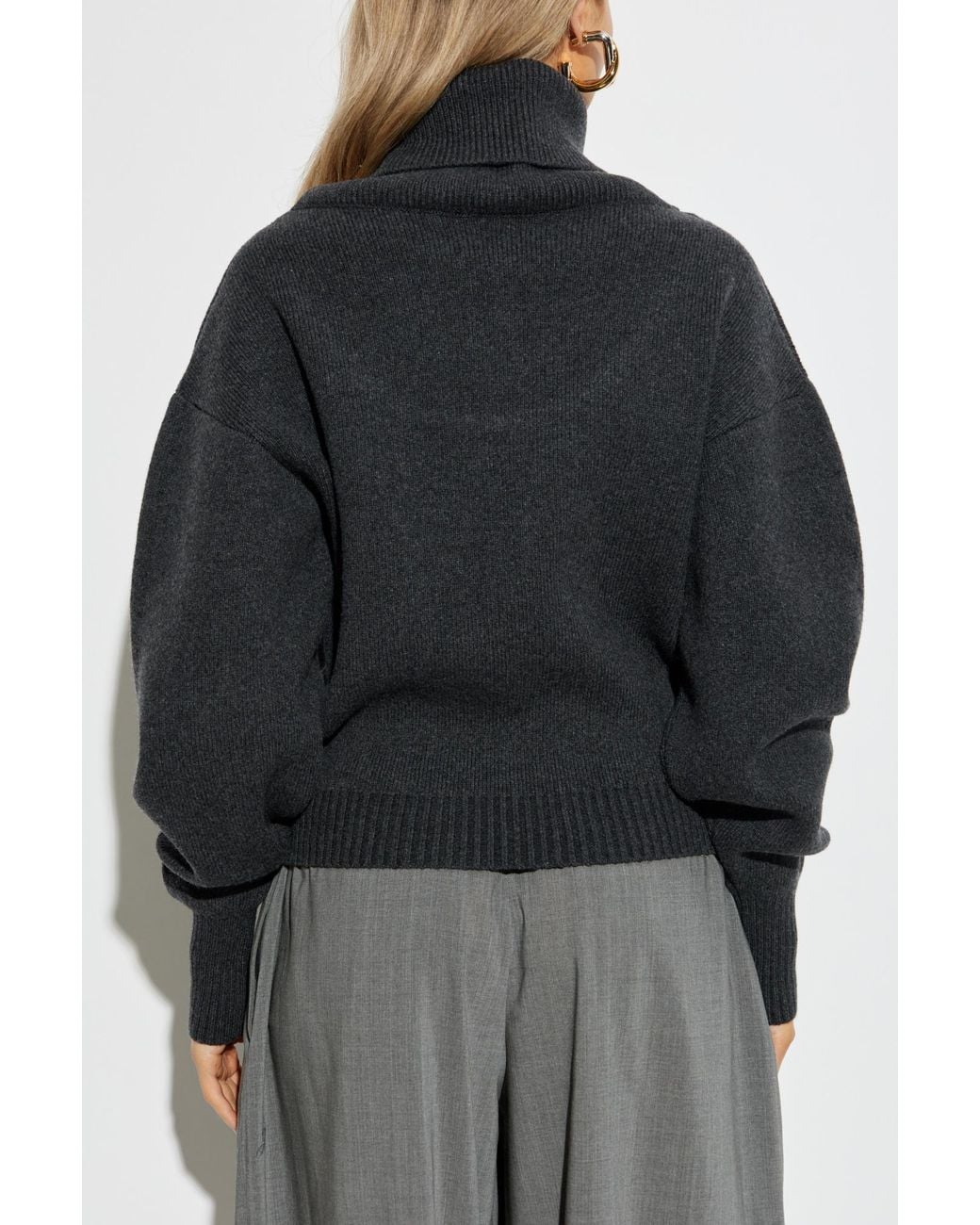 Jacquemus Black Wool Turtleneck 'Pallone'