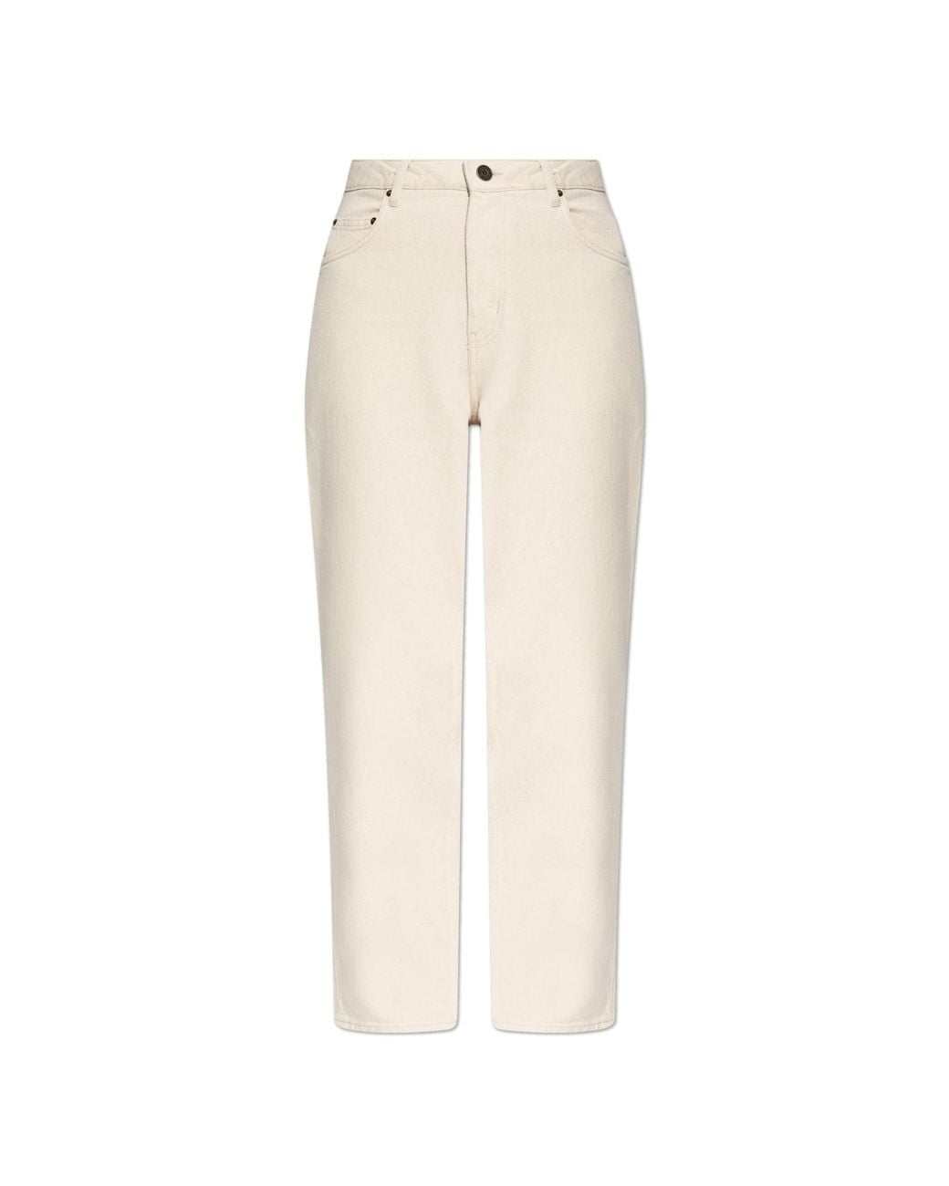 American Vintage White High-Waisted Jeans
