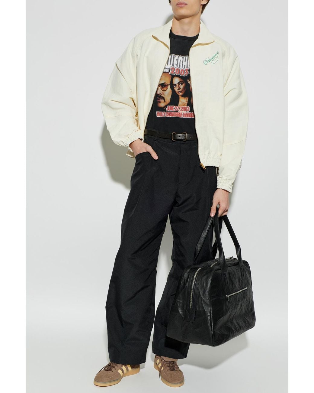 Willy Chavarria Black Wide-Leg Trousers for men