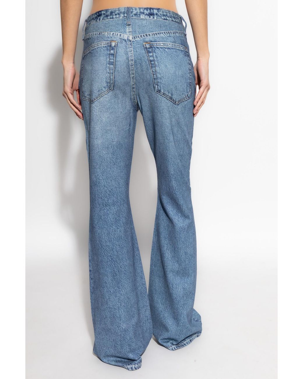 Rag & Bone Blue Flared Leg Trousers