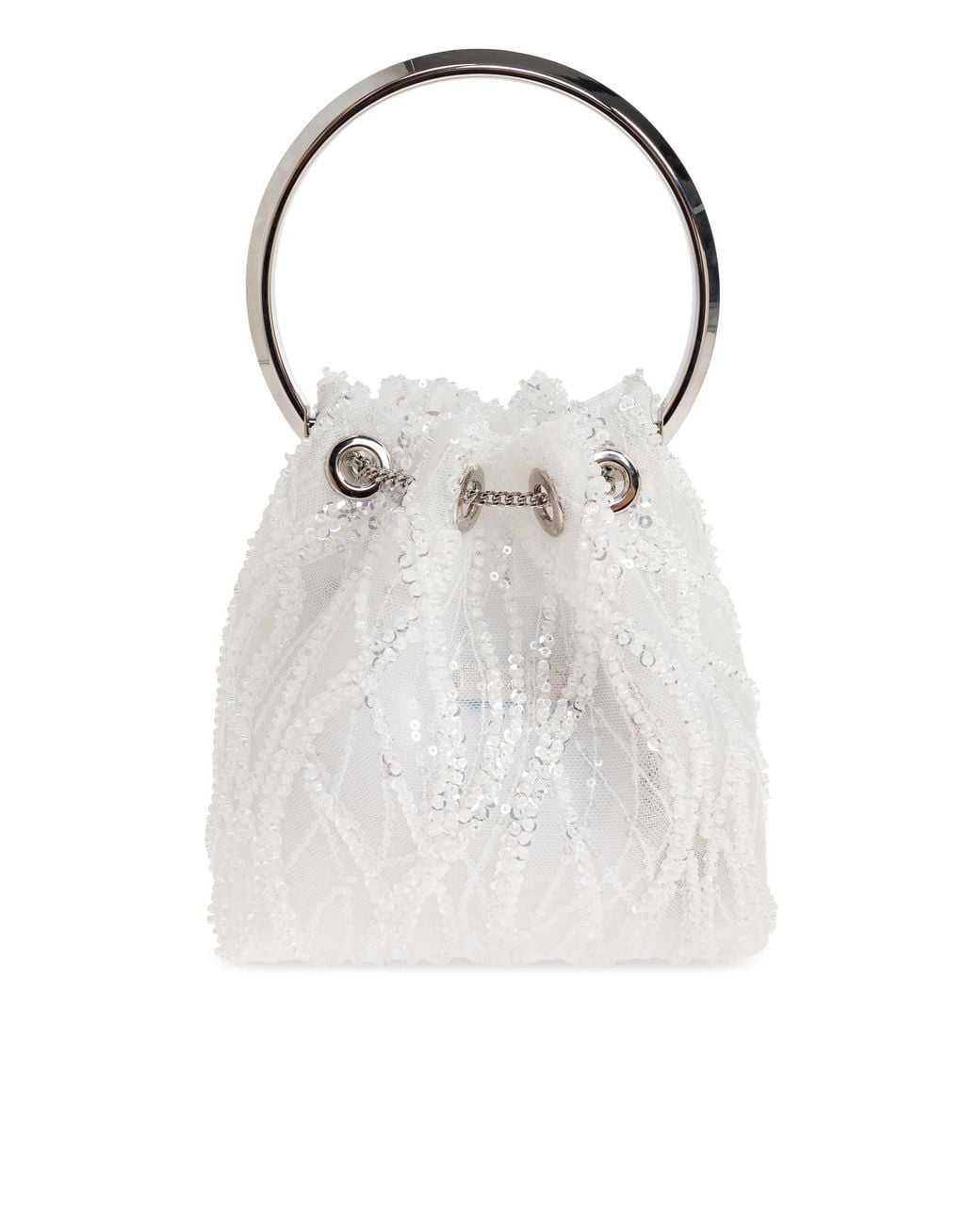 Jimmy Choo White 'Bon Bon' Handbag