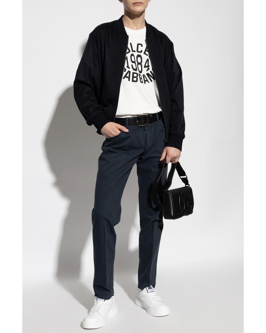 Dolce & Gabbana Blue Jeans With Logo for men