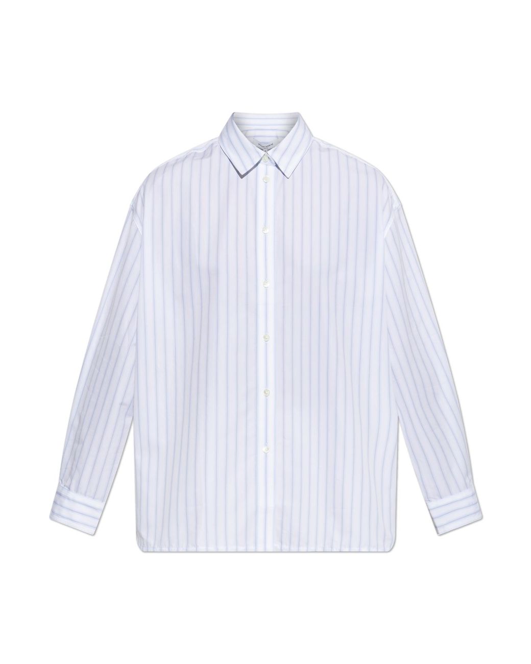 Maison Kitsuné White Striped Pattern Shirt