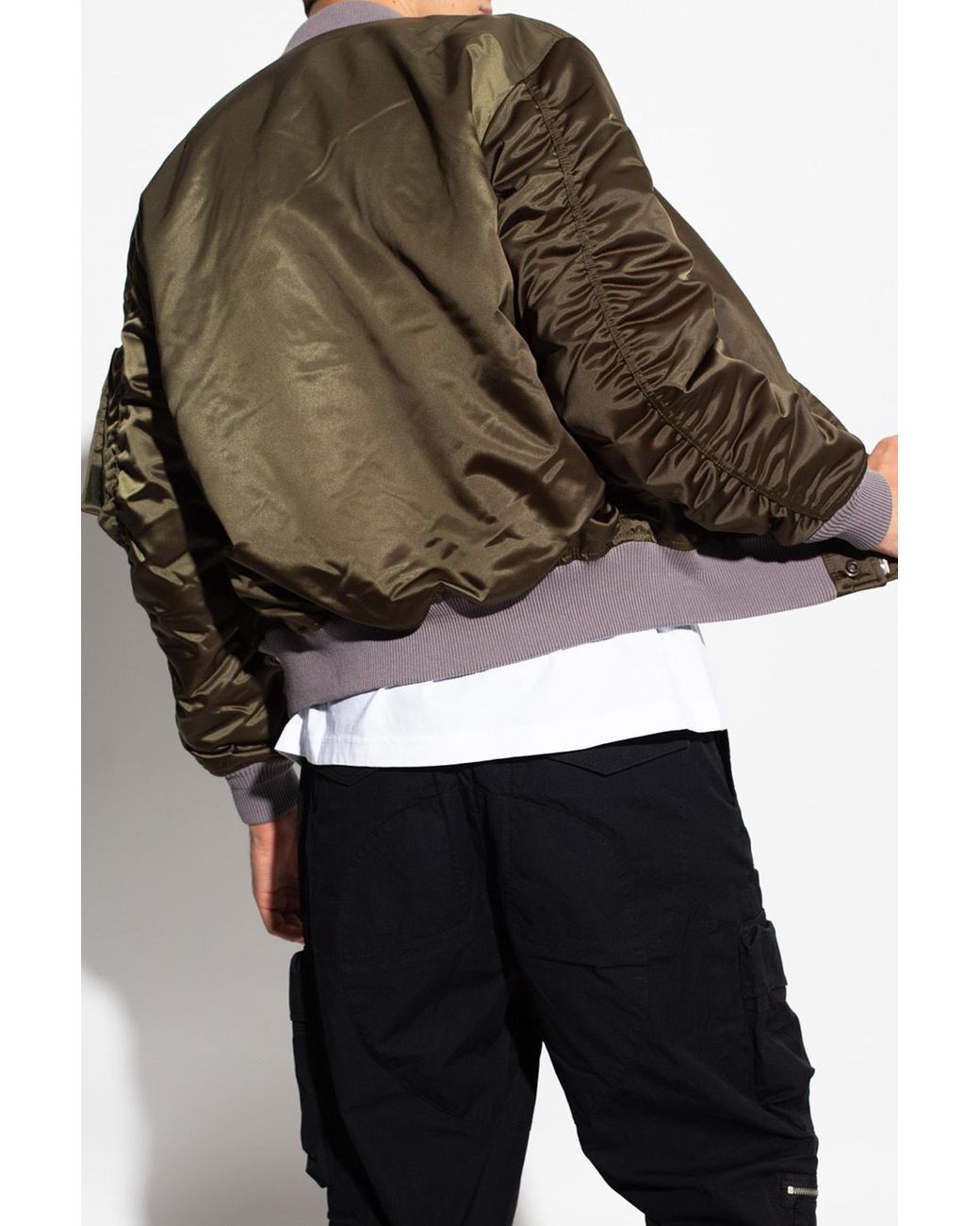 DIESEL Reversible Bomber Jacket in Green for Men | Lyst