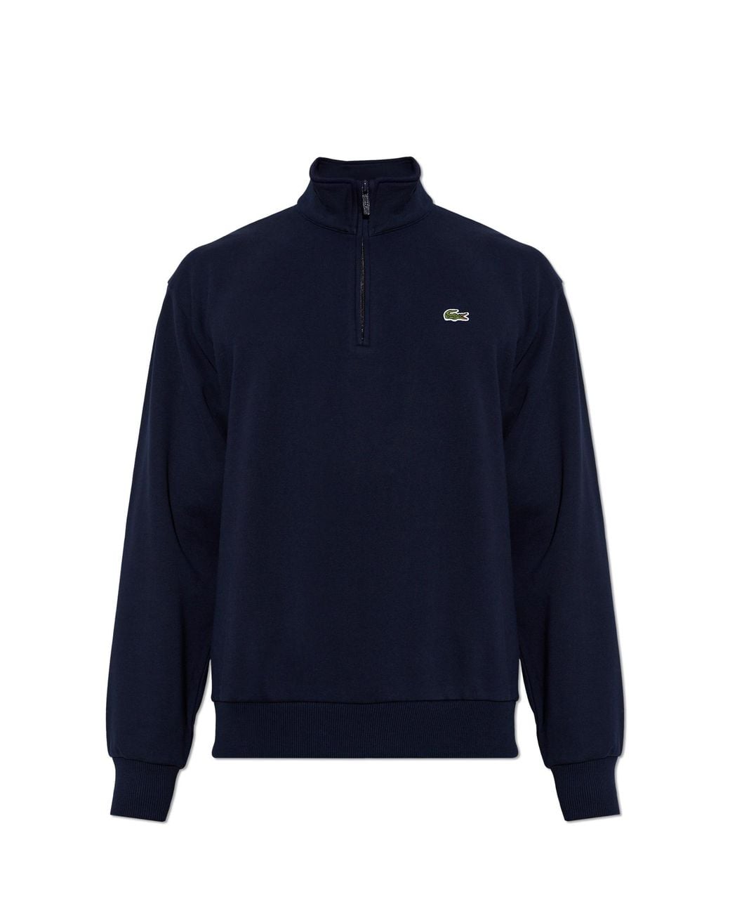 Lacoste Blue Stand Collar Sweatshirt for men