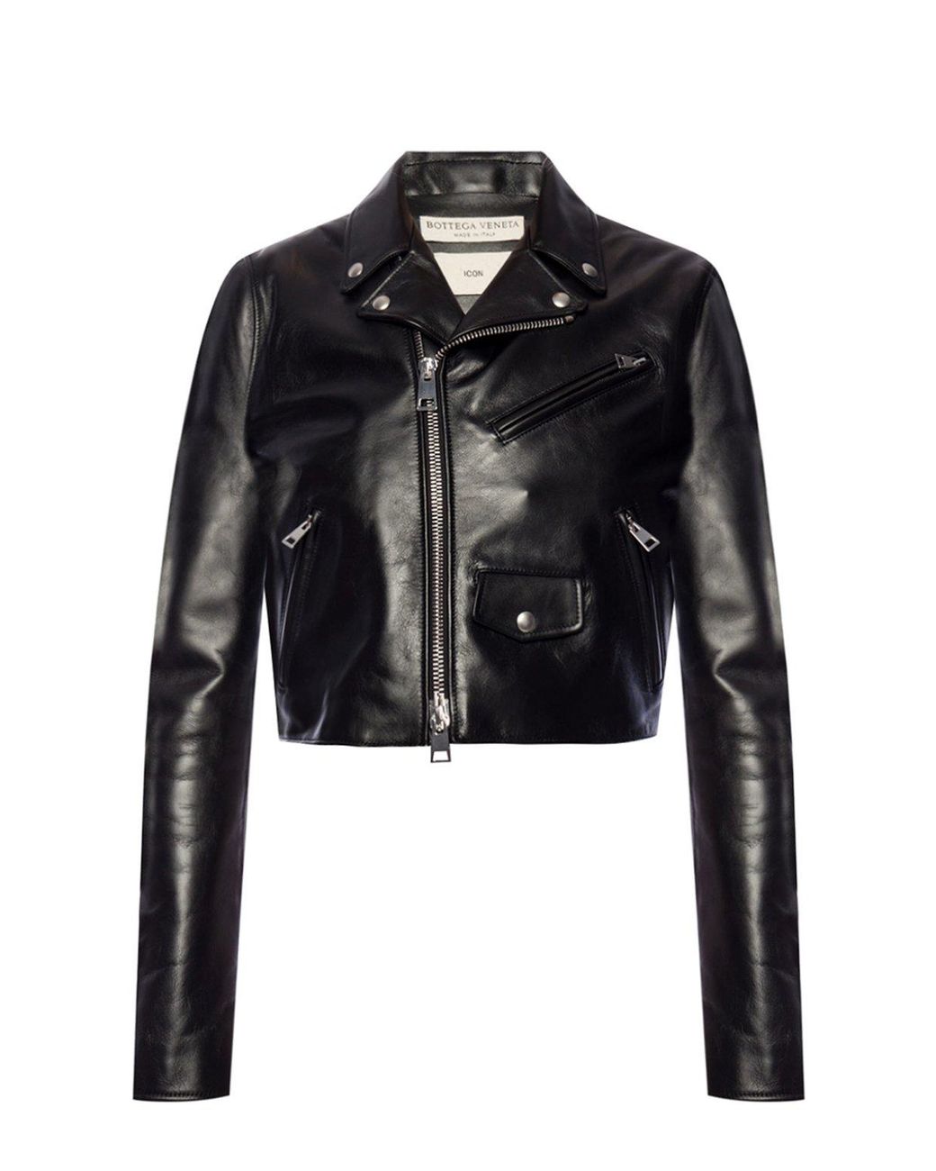 Bottega Veneta Leather Biker Jacket Black - Save 20% - Lyst