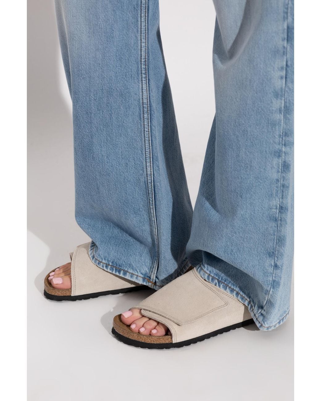 Birkenstock White 'Solana Vl' Slides