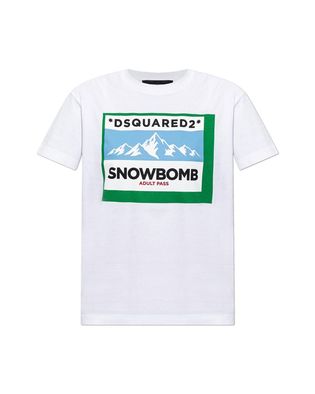 DSquared² Blue T-Shirt With A Colorful Print