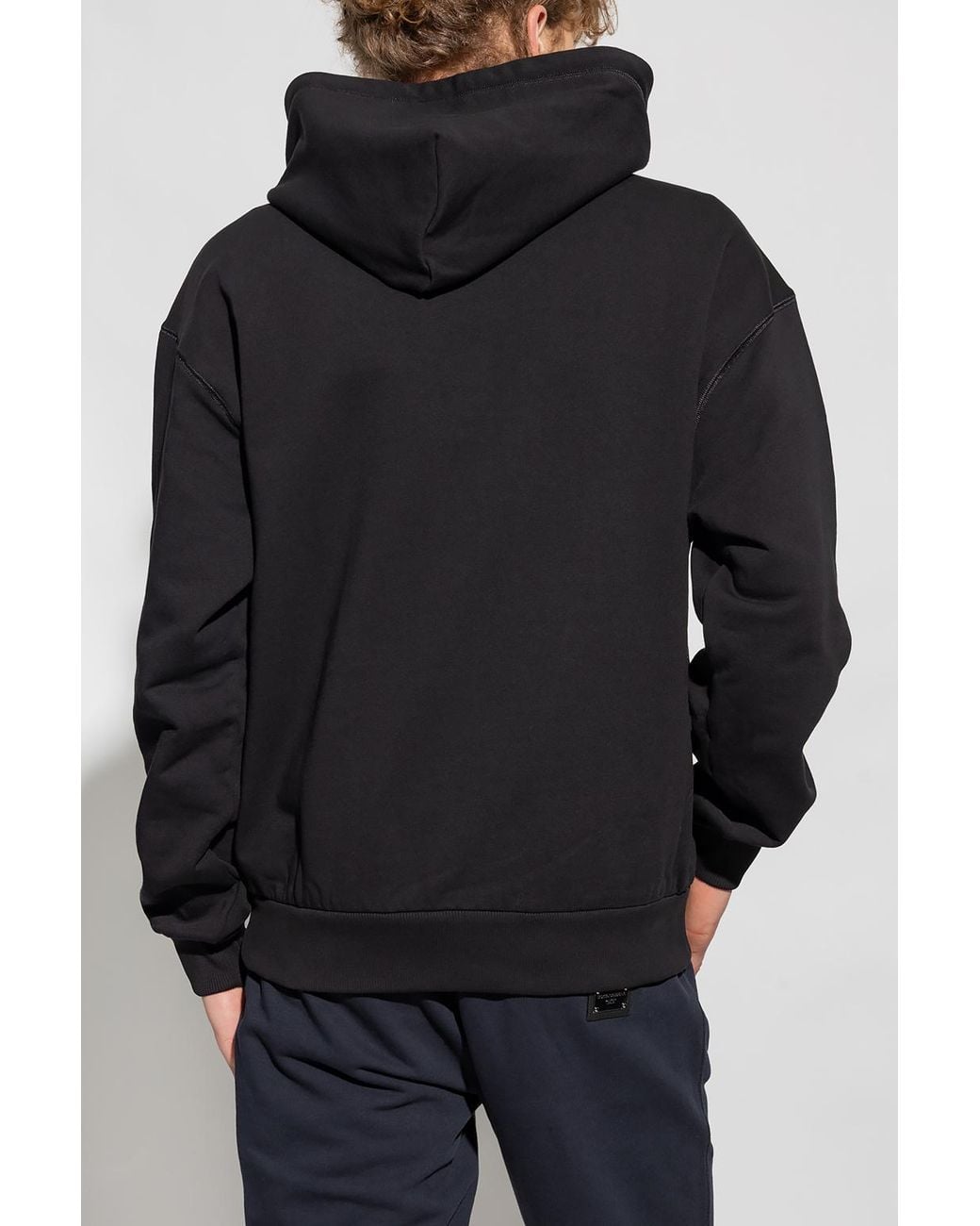 Dolce & Gabbana Blue Hooded Sweatshirt for men