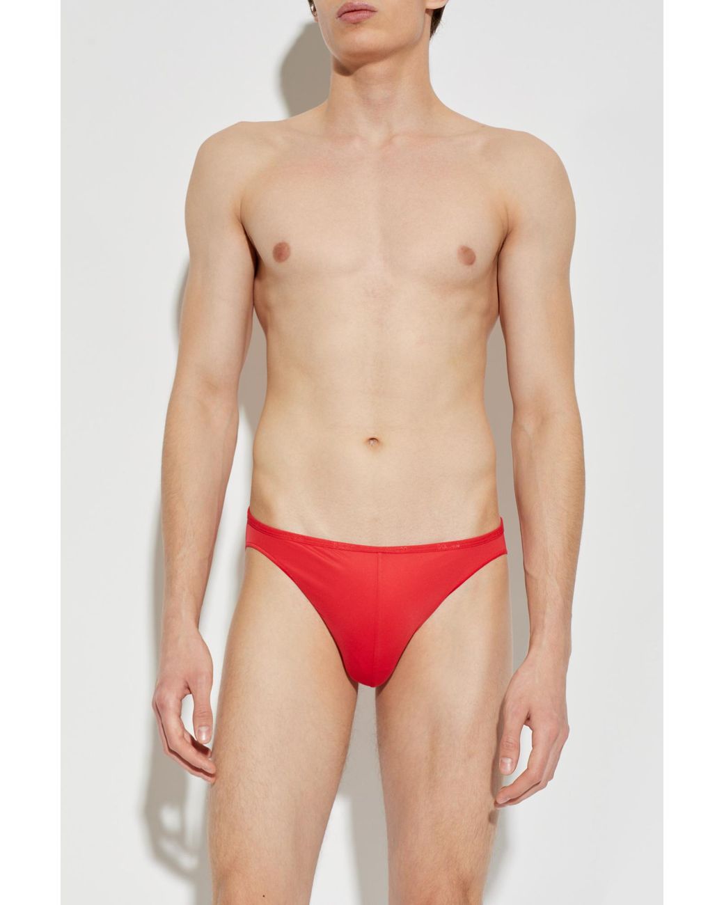 Hom Red Briefs From The "Plume" Collection for men