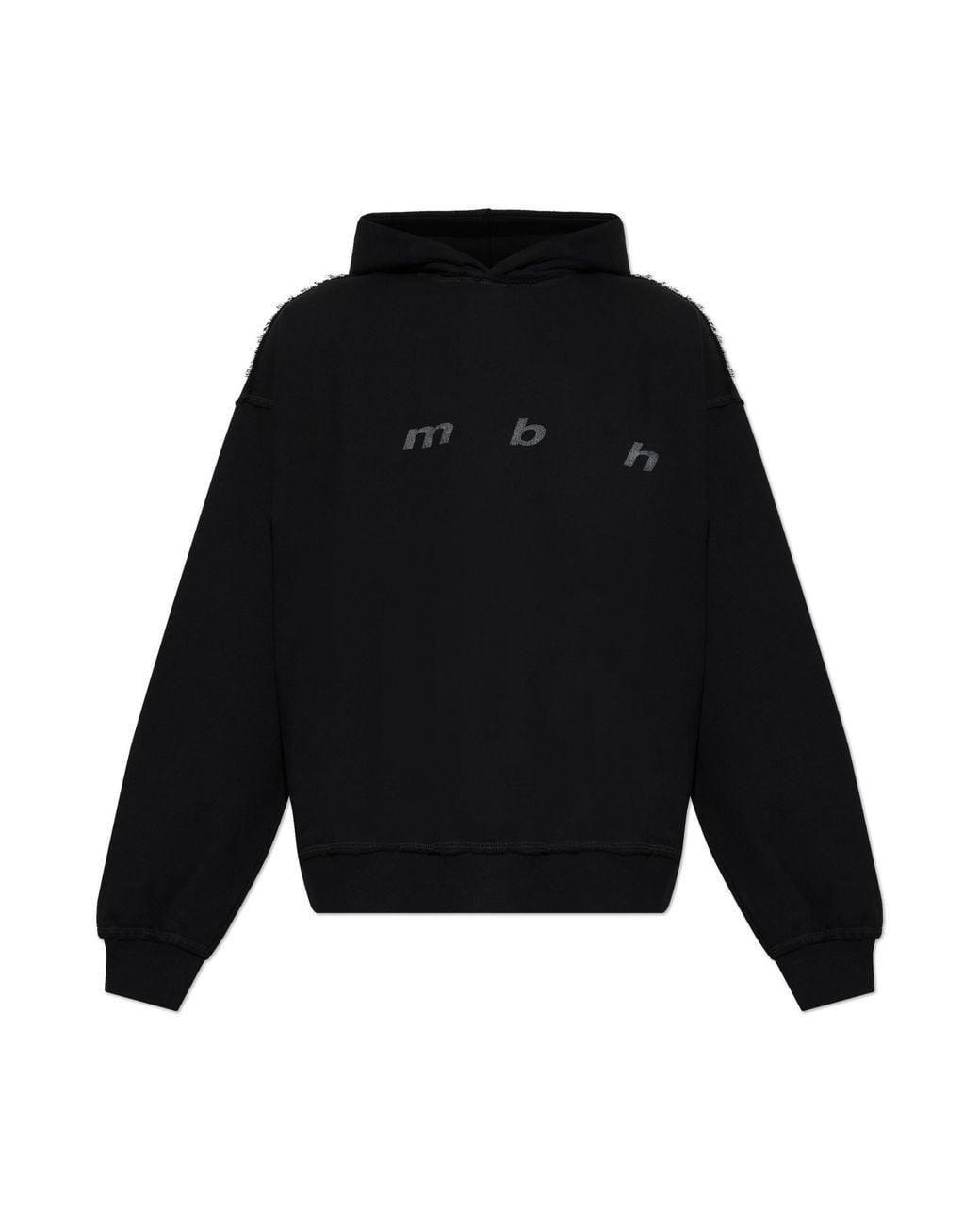M I S B H V Black Sweatshirt With Print for men
