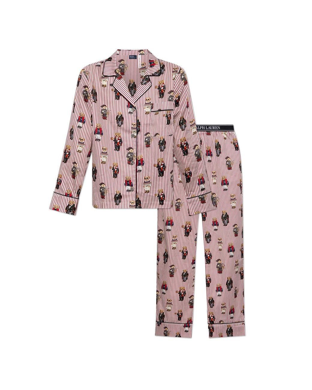 Polo Ralph Lauren Pink Cotton Printed Pajama Set