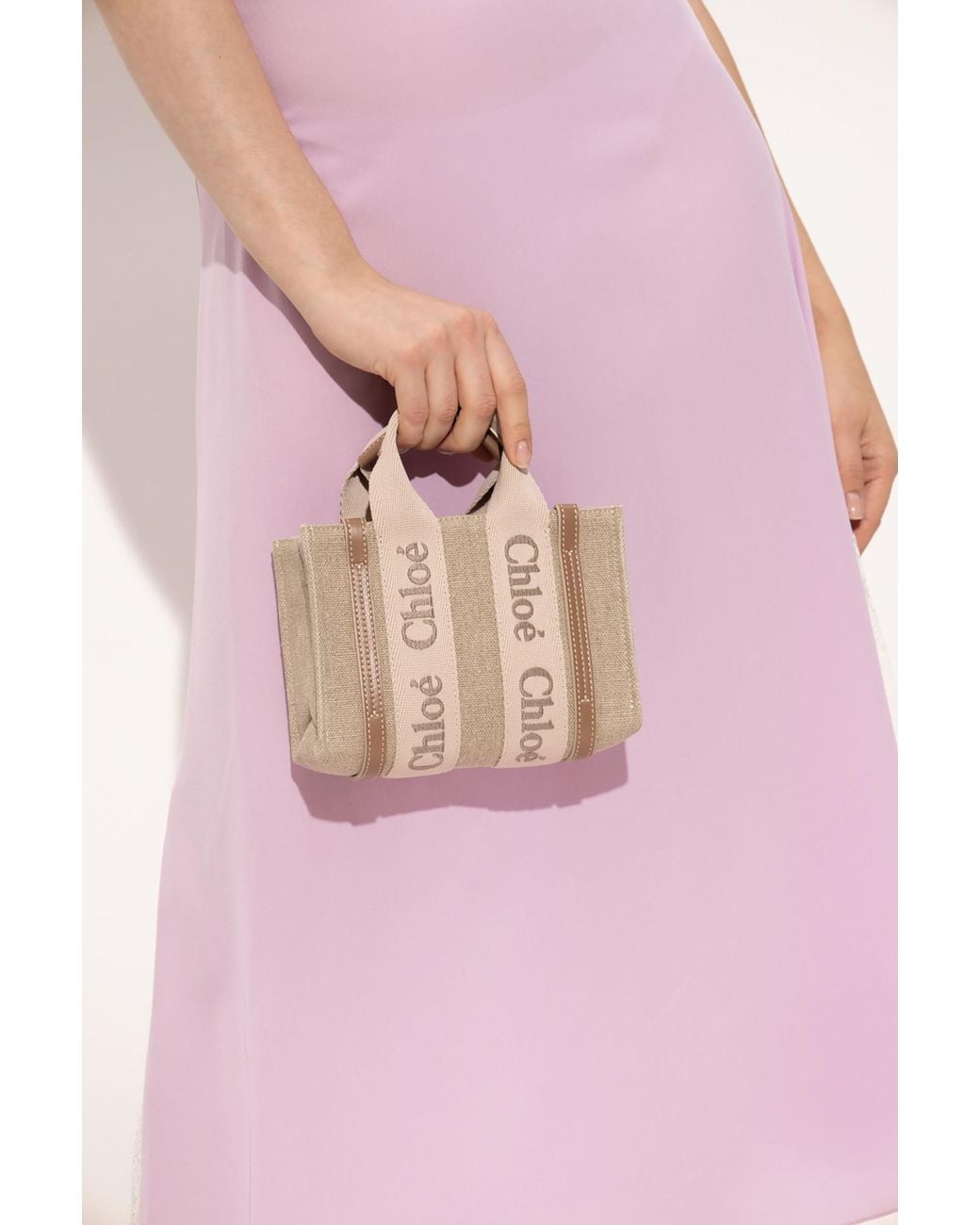 Chloé Pink Shoulder Bag "Woody Mini"