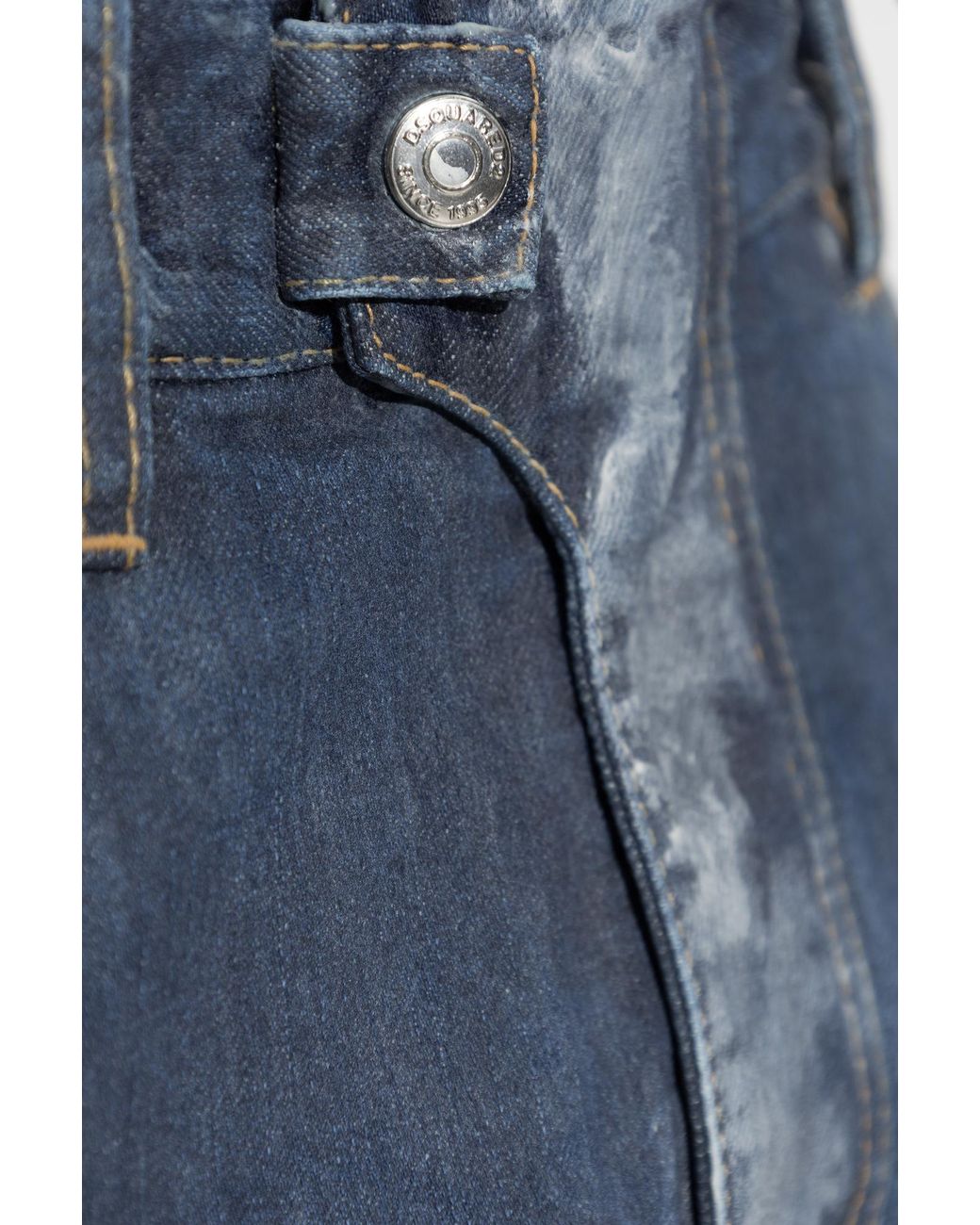 DSquared² Blue Denim Trousers With 'Vintage' Effect for men