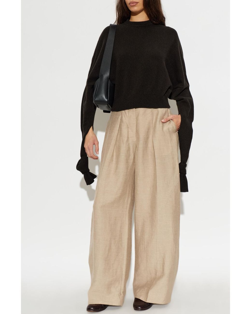 Jacquemus Black 'Fiocco' Wool Jumper