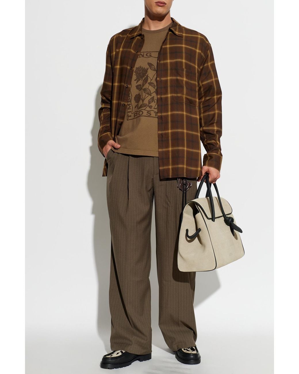 Song For The Mute Brown Shirt for men