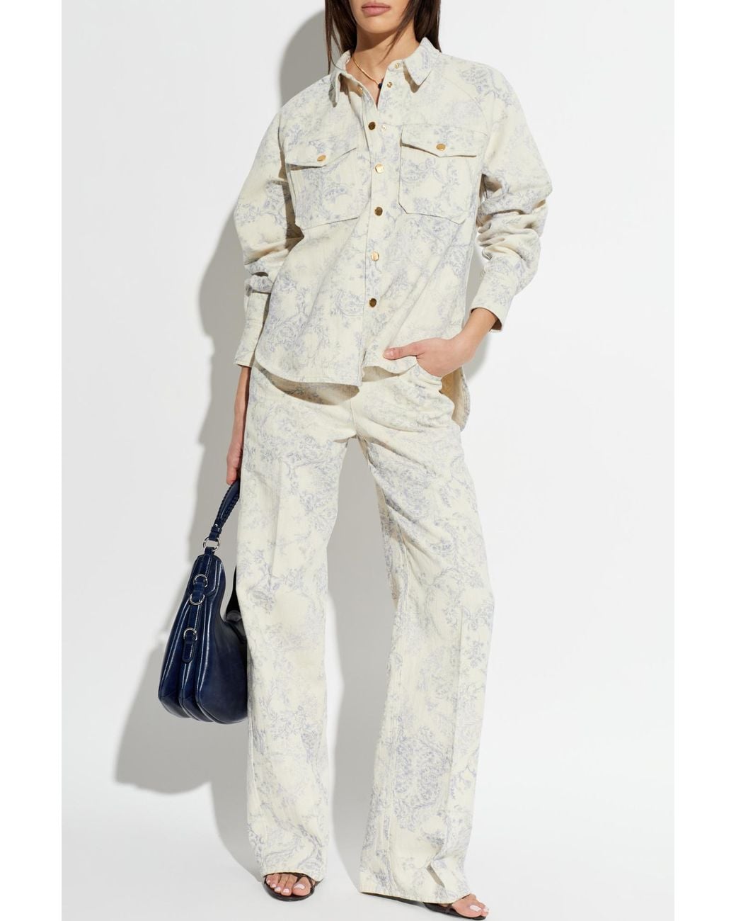 Forte_forte White Patterned Shirt