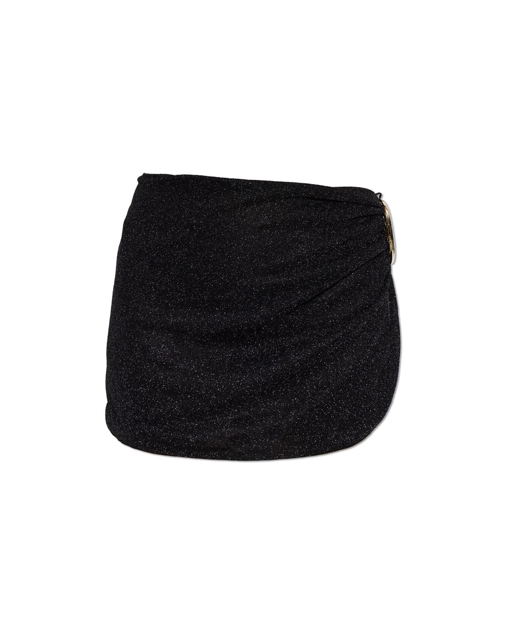 Oseree Black Short Pareo With Lurex Thread