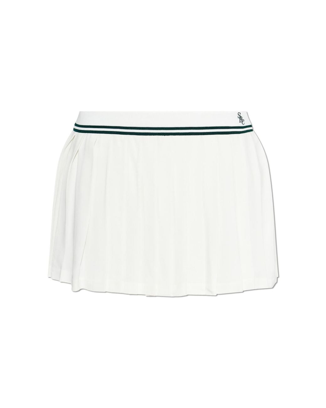 Sporty & Rich White Pleated Skirt
