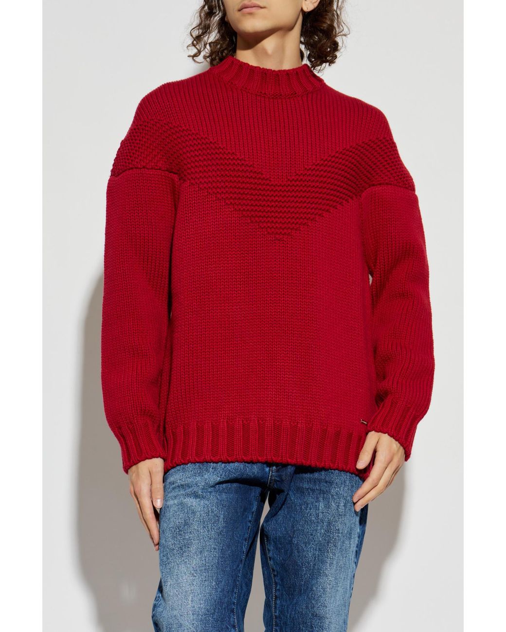 DSquared² Red Wool Sweater for men