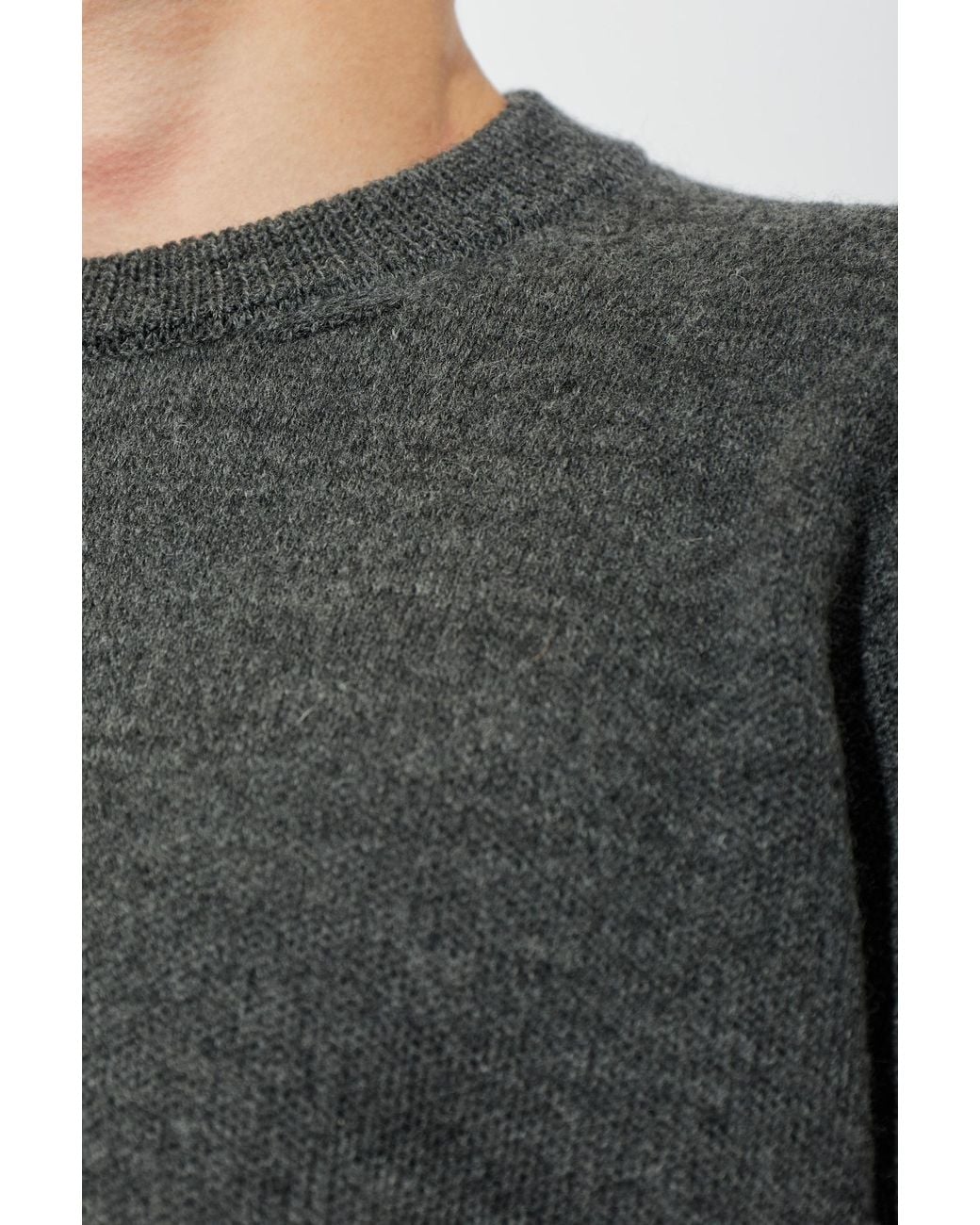 Comme des Garçons Gray Wool Sweater With A Crew Neck for men