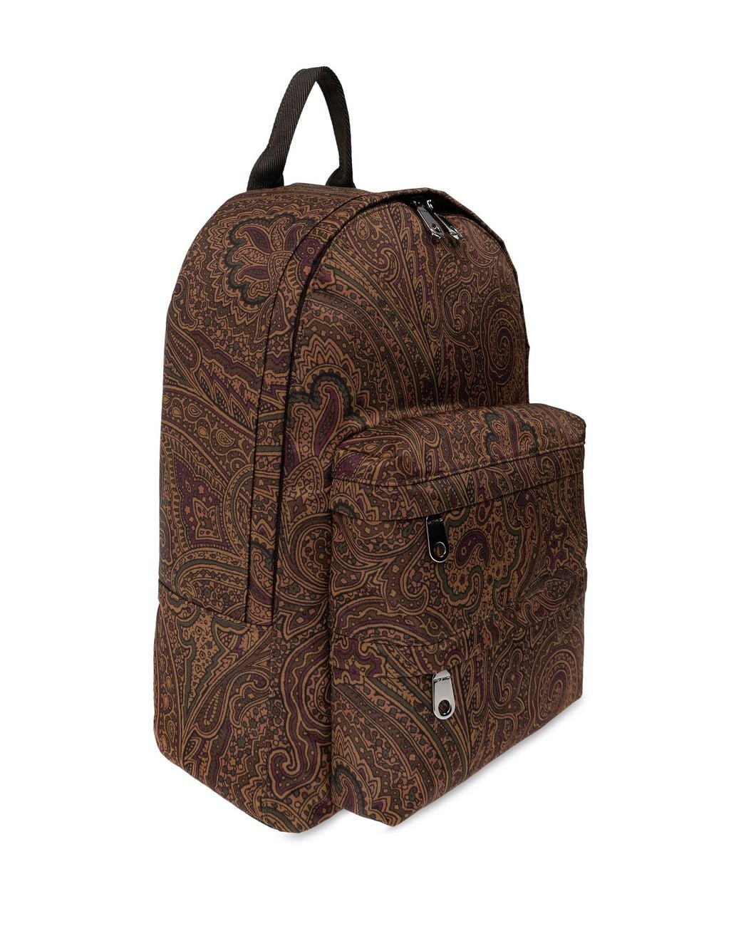 Etro Brown Patterned Backpack for men