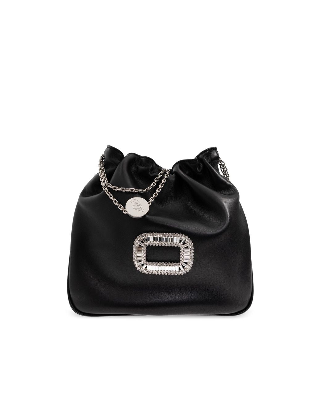 Roger Vivier Black "Pilgrim Mini" Shoulder Bag