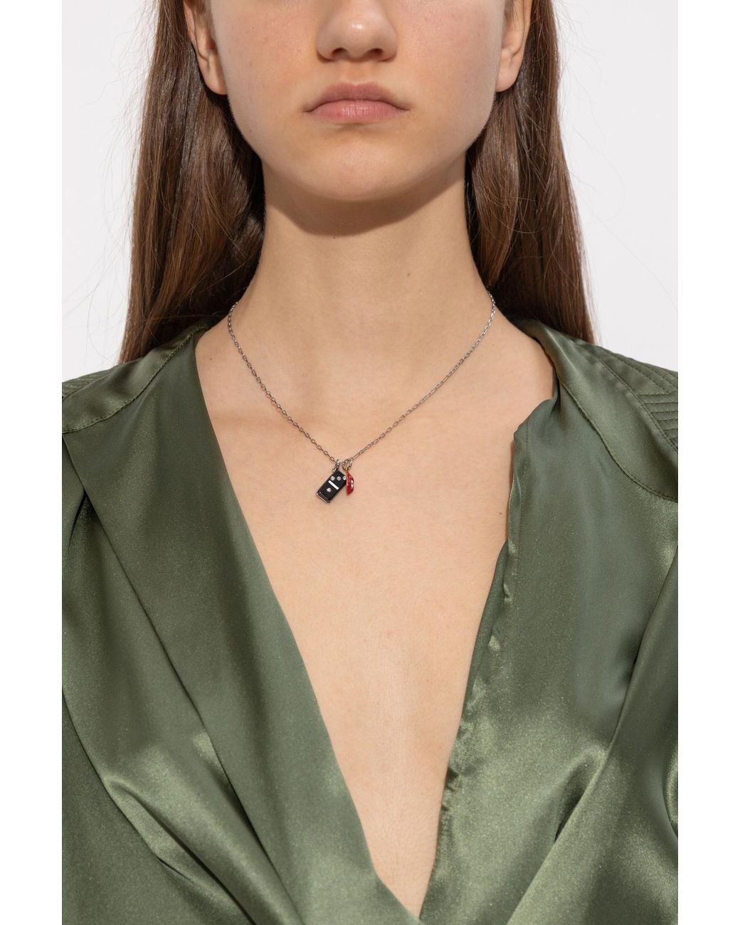 Marc Jacobs Metallic Necklace With Charms