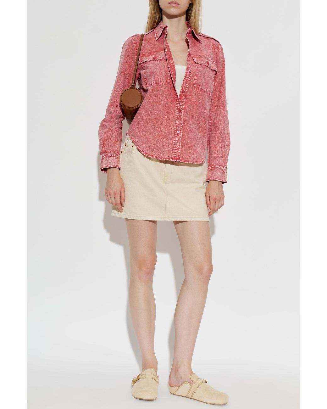 MICHAEL Michael Kors Natural Denim Skirt