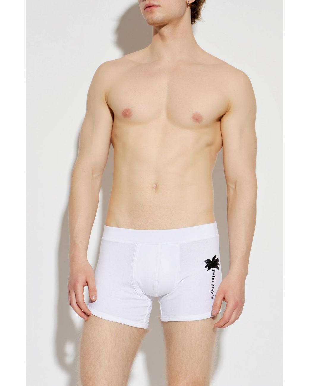 Palm Angels White Two-Pack Of Boxer Shorts With Logo for men
