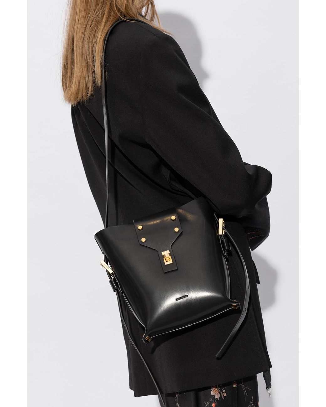 AllSaints 'Miro' Shoulder Bag in Black | Lyst