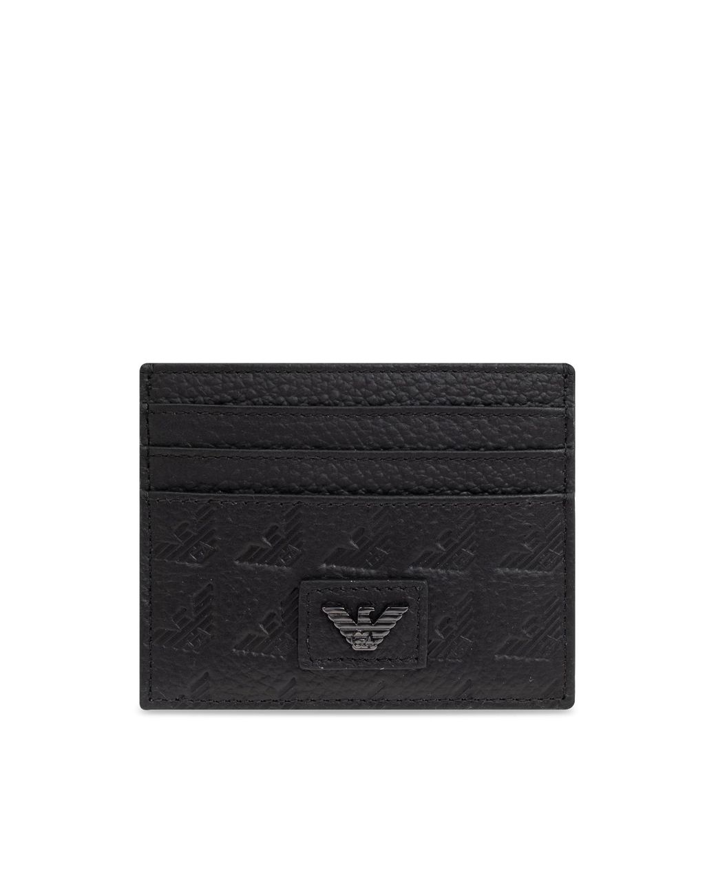 Emporio Armani Black Card Holder With Logo for men